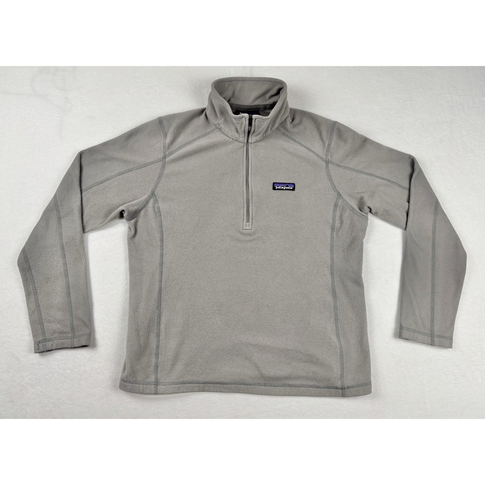 Patagonia 1/4 Zip Fleece‎ Pullover Gray Size L Outdoor Lightweight Jacket